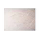 Heart Carved in Tree Personalized Glass Cutting Board