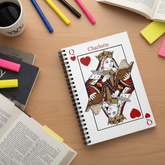 Personalized Queen of Hearts Spiral Notebook