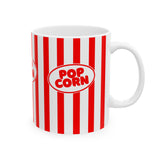 Retro Popcorn Ceramic Mug - Fun Movie Night Drinkware 11oz