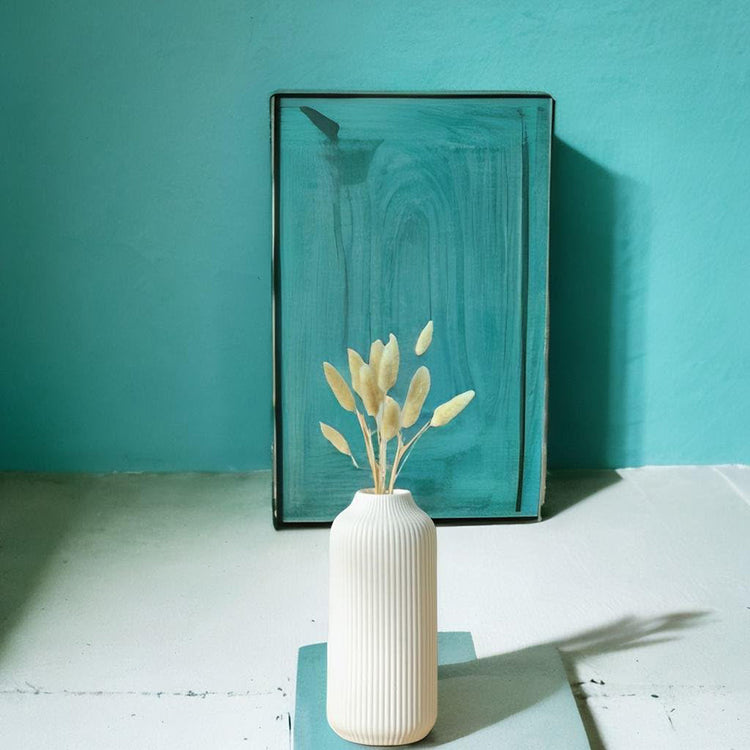 Ribbed Ceramic Vase
