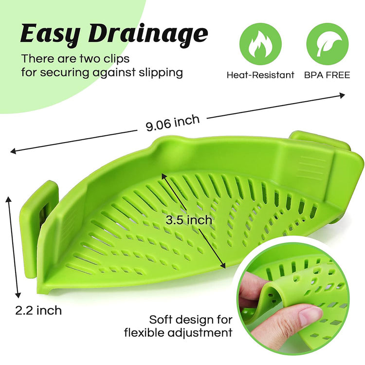 Adjustable Clip on Strainer