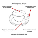 Vibrant Colors Espresso Cups and Saucers