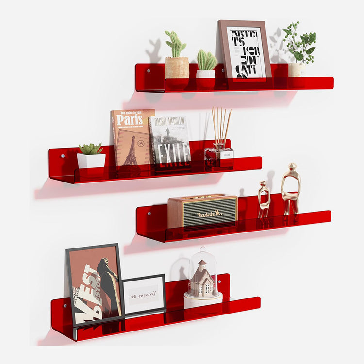 Colorful Floating Shelves 4 Pack