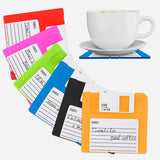 Floppy Disk Coasters 6Pcs