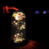 Light up Glass Rose in Glass Dome