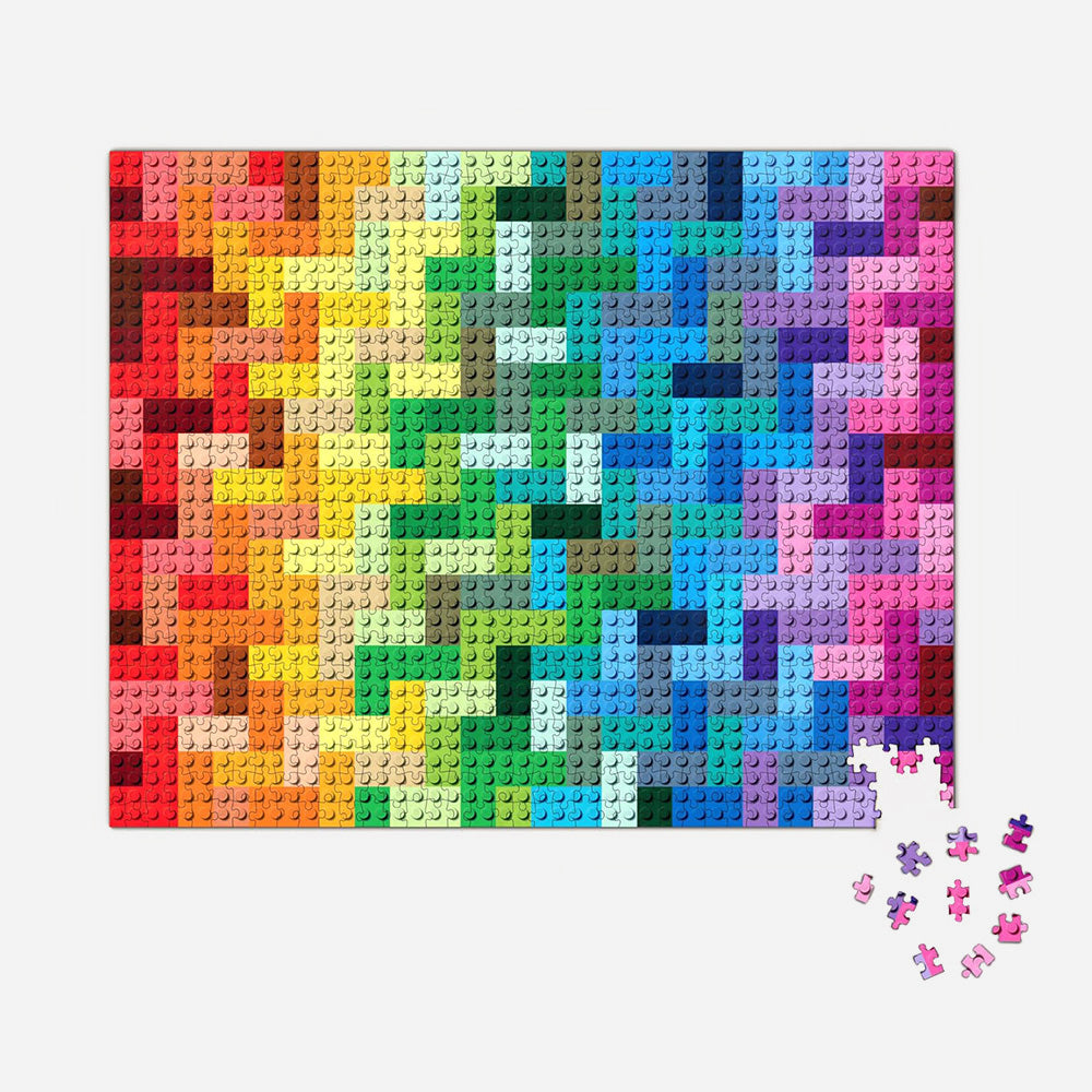 Rainbow Bricks 1000-Piece Puzzle