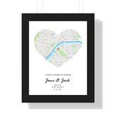 A Match Made In Heaven Personalized Map Art