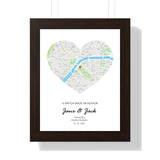 A Match Made In Heaven Personalized Map Art