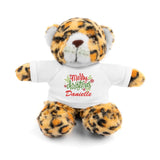 Merry Christmas Personalized Stuffed Animals with Tee