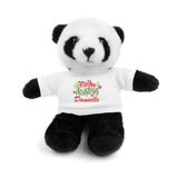 Merry Christmas Personalized Stuffed Animals with Tee