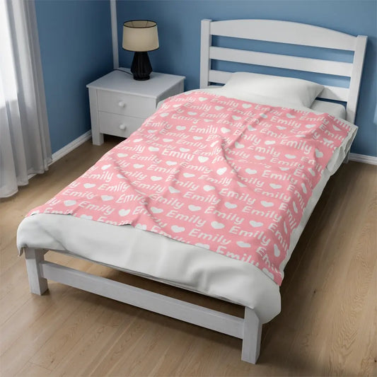 Personalized Velveteen Plush Blanket