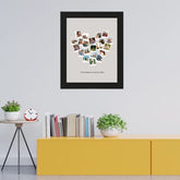 Personalized Heart-Shaped Polaroid Photo Collage Poster
