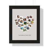 Personalized Heart-Shaped Polaroid Photo Collage Poster