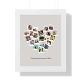 Personalized Heart-Shaped Polaroid Photo Collage Poster