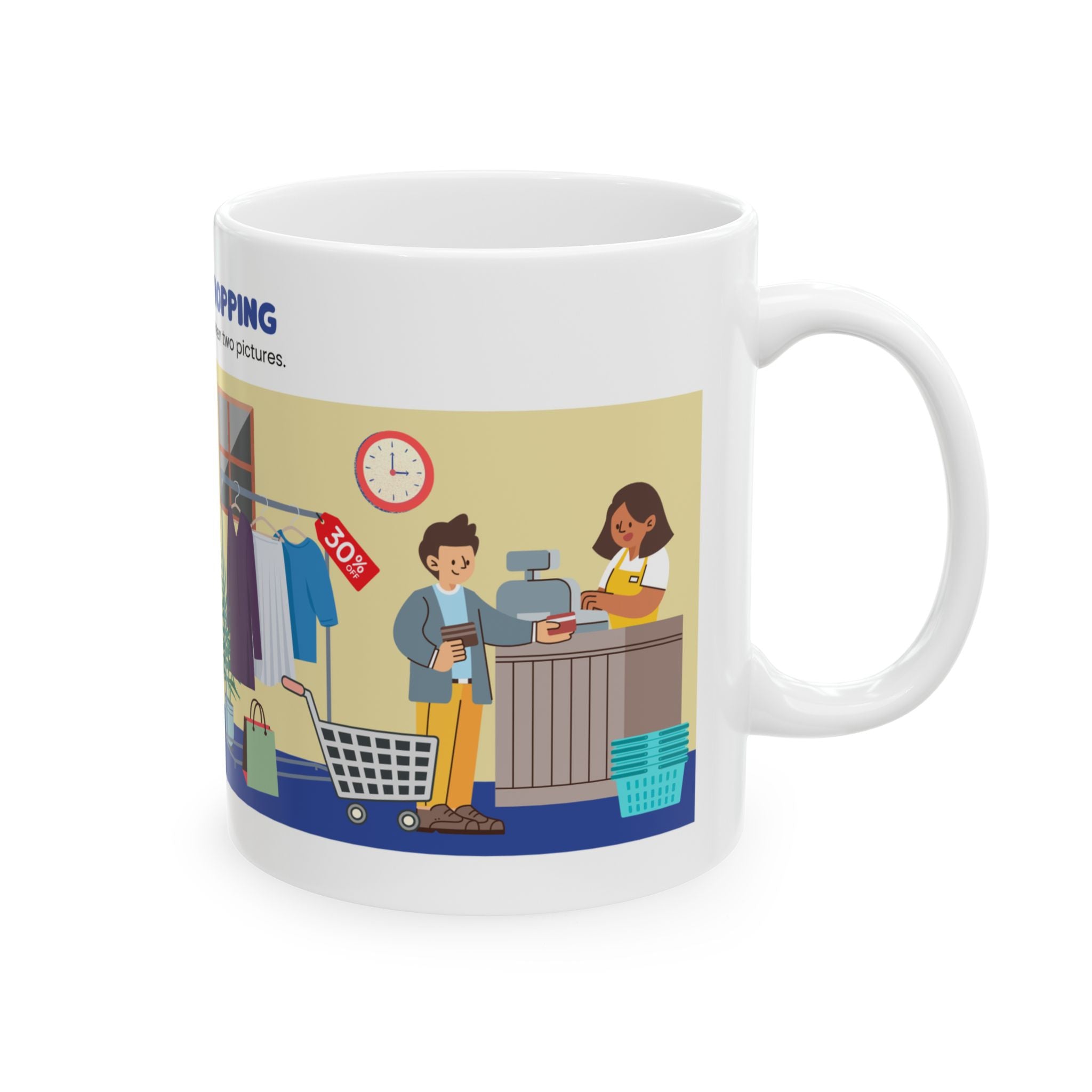 Spot the difference Mug - Time For Shopping