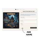 Animi Quest - Personalized Interactive Greeting Card - Halloween Spooky Town