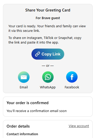 Send the link to share