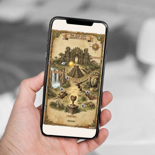 Animi Quest - Personalized Interactive Greeting Card - The Lost City