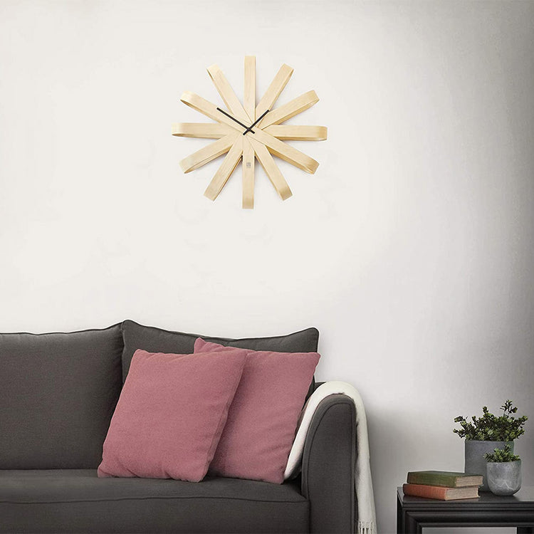 Ribbonwood Large Modern Wall Clock