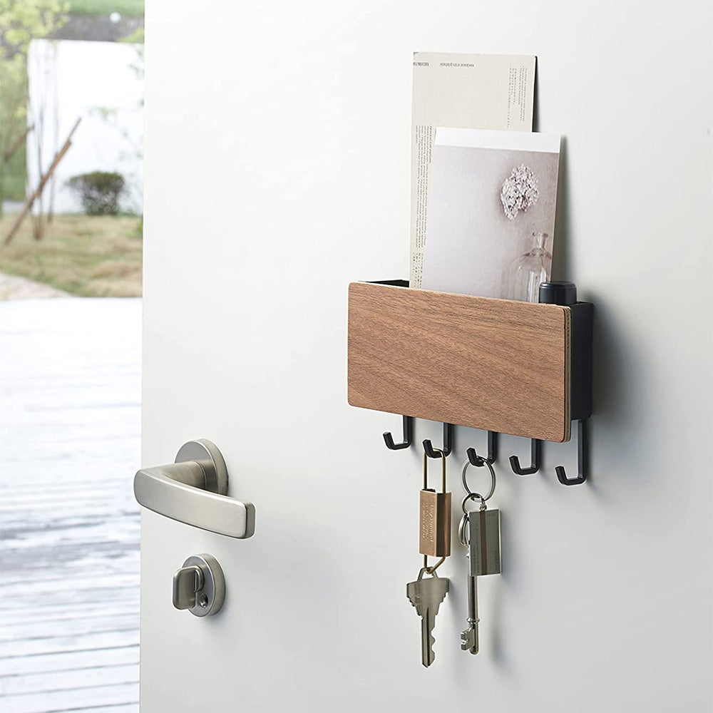Magnetic Wall Organizer With Hooks & Tray