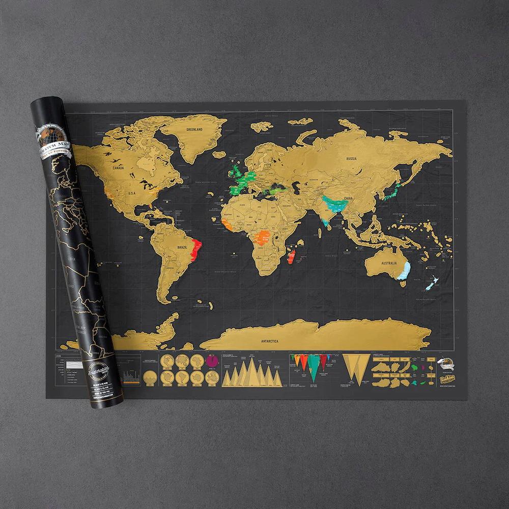 Scratch off World Map Deluxe - Deluxe Edition / Black