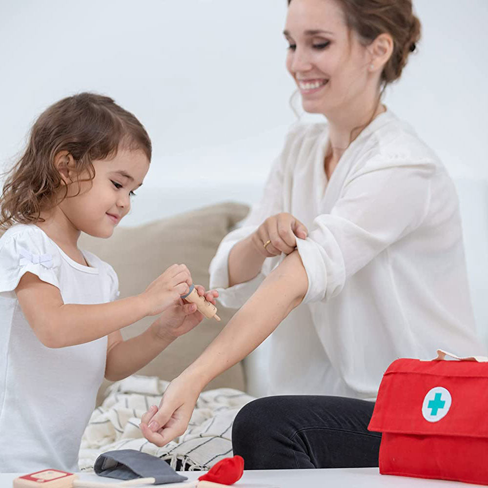 Doctor Set with Wooden Stethoscope