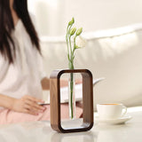 Wooden Frame Flower Vase