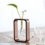 Wooden Frame Flower Vase
