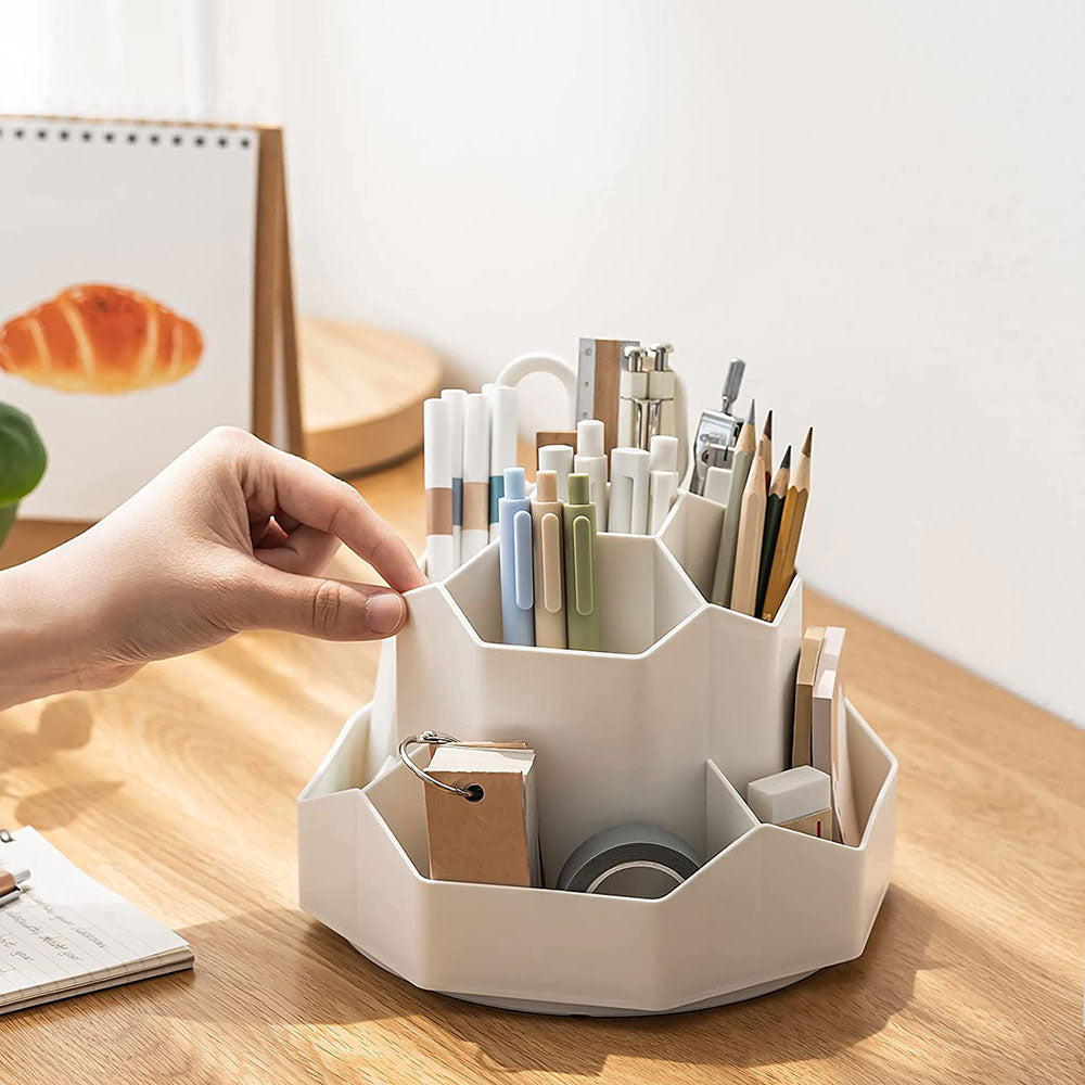 Rotating Makeup Brush Holder & Desktop Organizer
