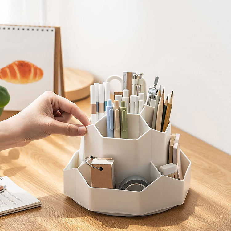 Rotating Makeup Brush Holder & Desktop Organizer