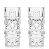 Crystal Tiki Tall Cocktail Glasses Set of 2