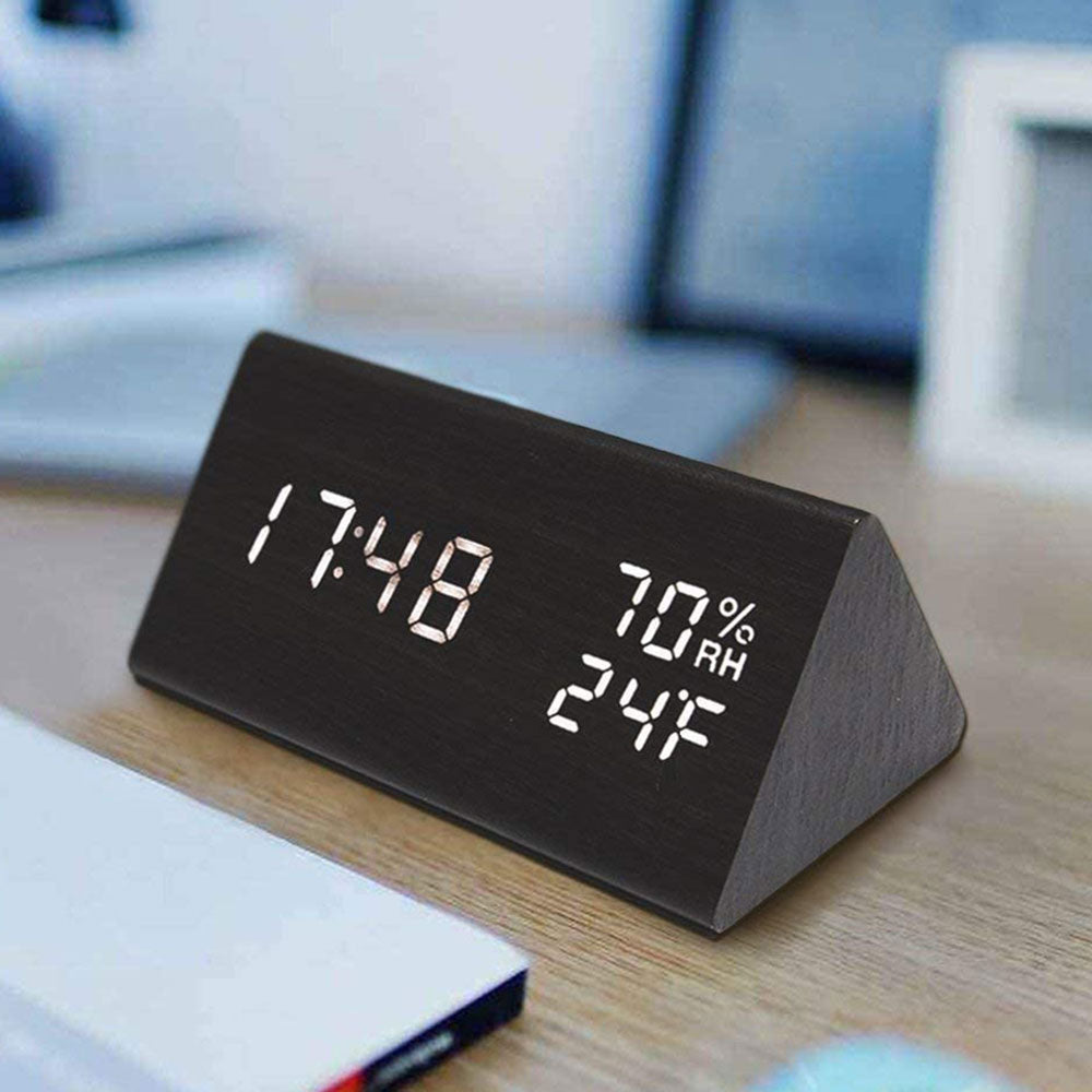 skrivebord hoppe Mount Bank Wooden Digital Alarm Clock – Animi Causa