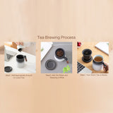 Ceramic Tea Cup With Infuser and Lid - Black & White