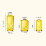Minimalist Small Amber Bud Vases Set of 3