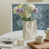 Crinkle Paper Bag Shaped Ceramic Vase