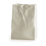 Crinkle Paper Bag Shaped Ceramic Vase