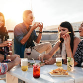 Can Shaped Glasses with Glass Straws 4Pcs Set