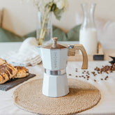 Stove Top Moka Pot White