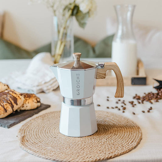Stove Top Moka Pot White