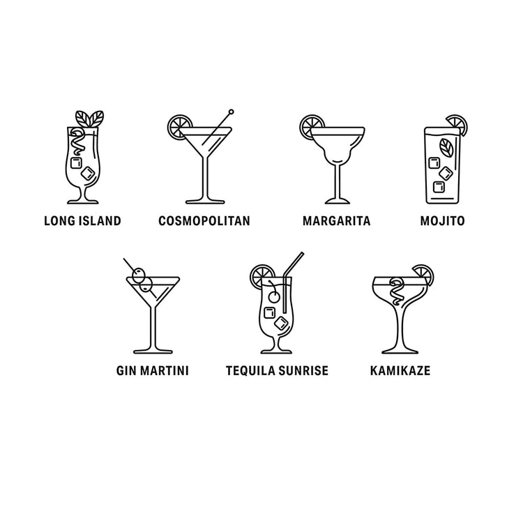Glass Cocktail Shaker with Cocktail Recipes