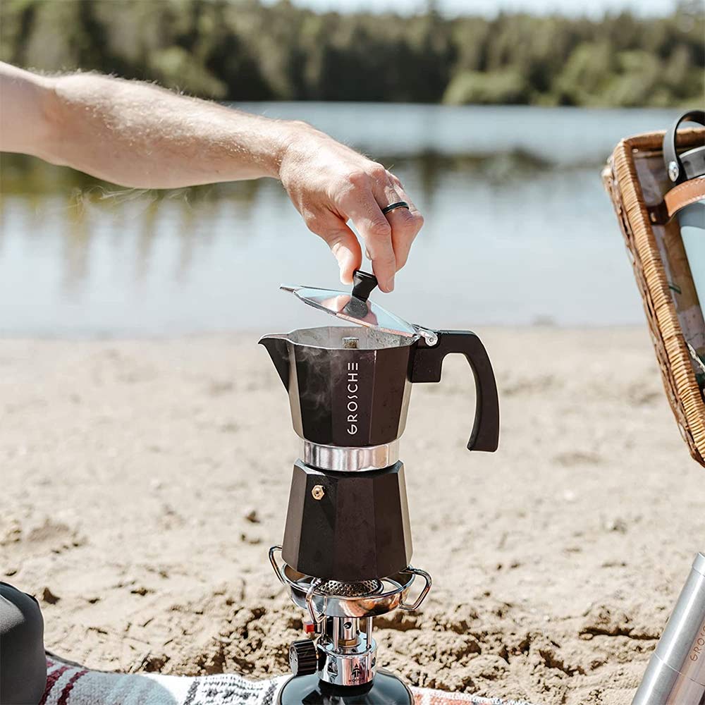 Stove Top Moka Pot Coffee Maker Black