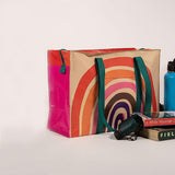 Rainbow Shoulder Tote Recycled Material