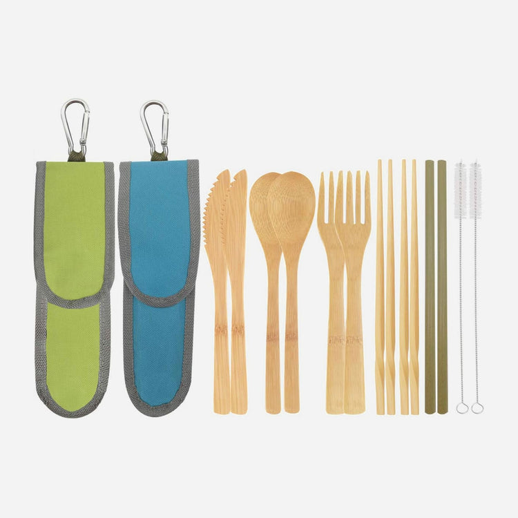 Bamboo Cutlery Set 2 Pcs