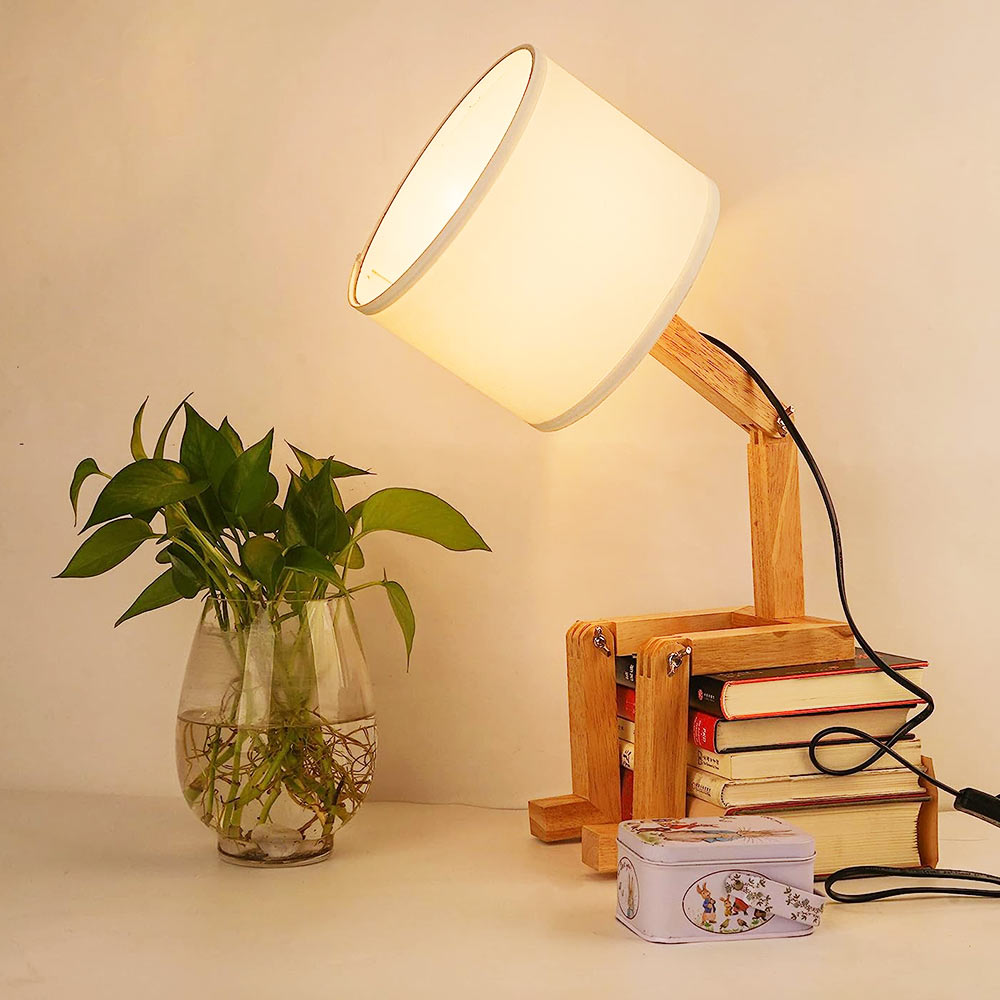 Wooden Figure Table Lamp