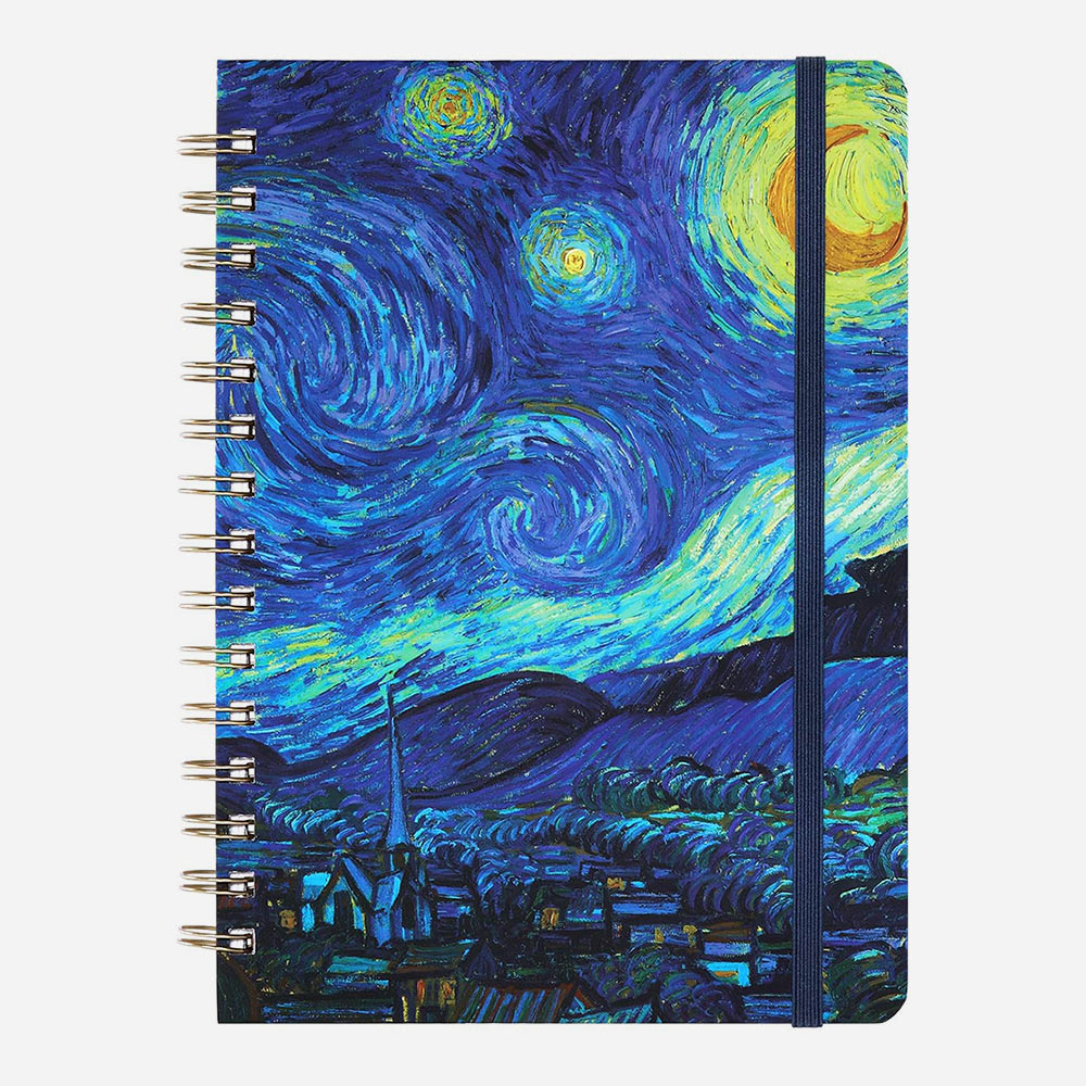 Starry Night Ruled Notebook With Hardcover