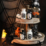 4 Potion Bottles with 12Pcs Label Stickers for Halloween