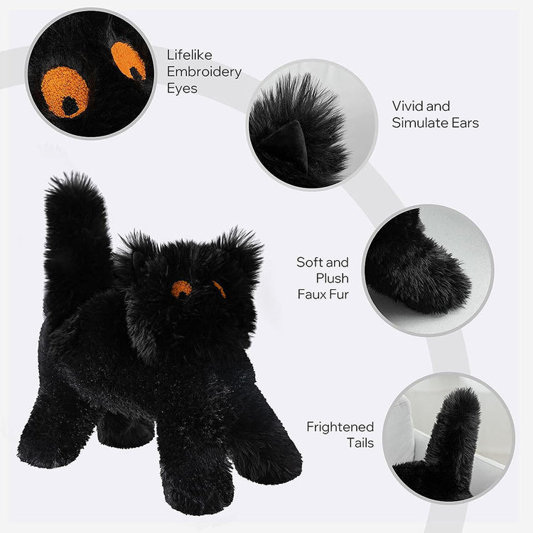 Halloween Scaredy Cat Throw Pillow