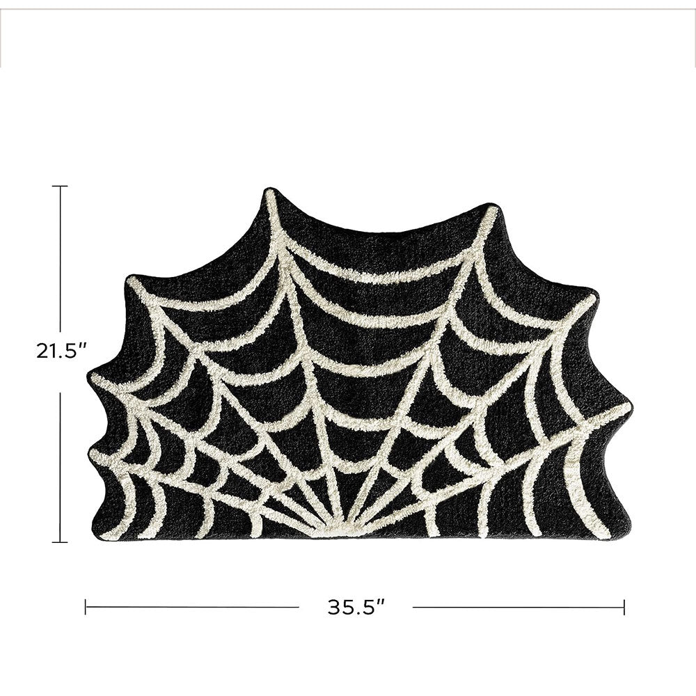 Black Spider Web Rug
