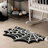 Black Spider Web Rug