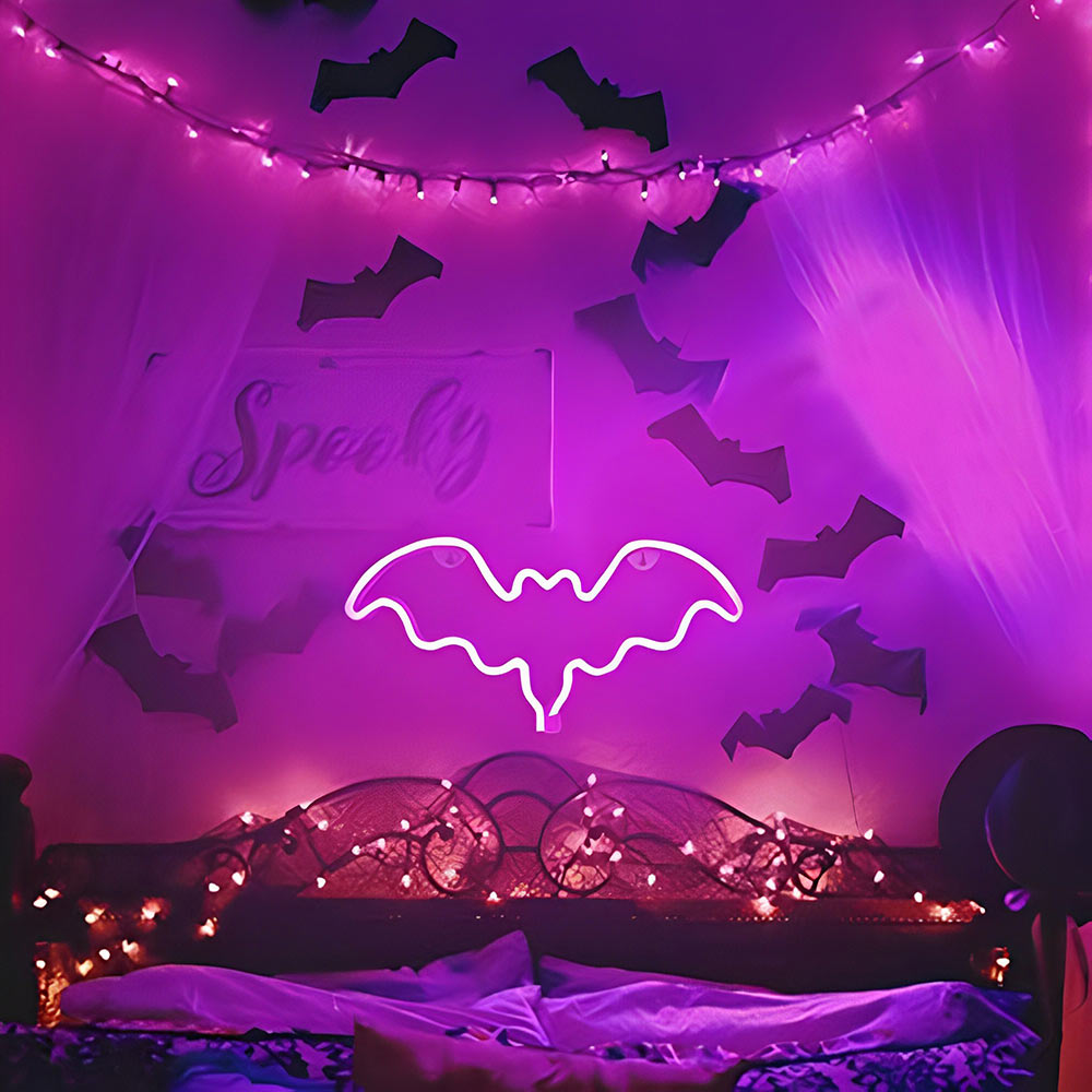 Bat LED Halloween Neon Sign